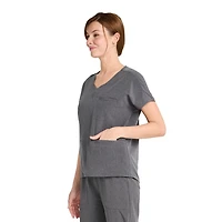 Haut d'uniforme à encolure en V ajusté et extensible pour femmes Scrubstar WC672A