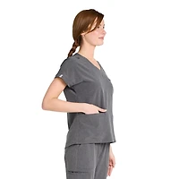 Haut d'uniforme à encolure en V ajusté et extensible pour femmes Scrubstar WC672A
