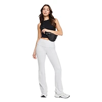 No Boundaries Women's Fold-Over Waistband Flare Pant, Sizes XS-XXL