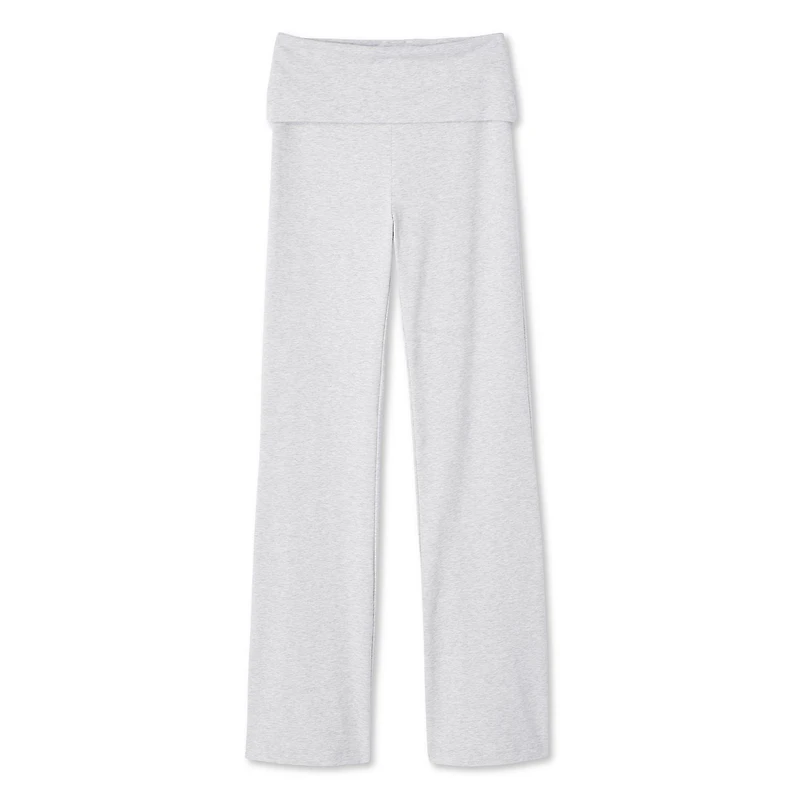 No Boundaries Women's Fold-Over Waistband Flare Pant, Sizes XS-XXL