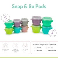 melii Snap & Go Pods - 6 x 2oz + 4 x 4oz - 10 piece set