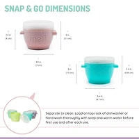 melii Snap & Go Pods - 6 x 2oz + 4 x 4oz - 10 piece set