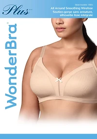 WonderBra Plus Back & Side Smoothing Wireless Bra, 44C - 46DD