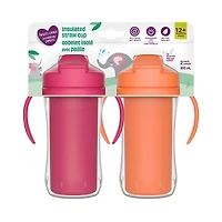 Gobelet isole avec paille de Parent’s Choice, 300 mL, paquet de 2, 12 mois+ 12 mois+, 300 mL, paquet de 2