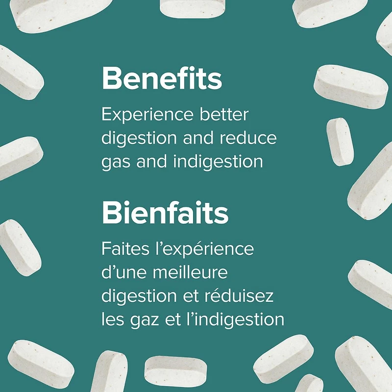 Webber Naturals Enzymes digestives Aide à la Digestion, 90 comprimés