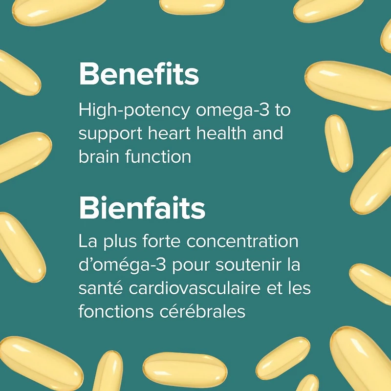 Webber Naturals® Omega-3 Extra Strength, 700 mg EPA/DHA, 100 Clear Enteric Softgels