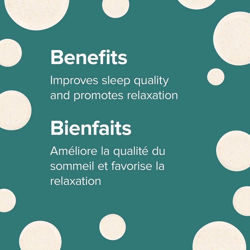 Webber Naturals® Melatonin plus L-Theanine + 5-HTP, Tropical Fruit Flavour, 40 Chewable Tablets