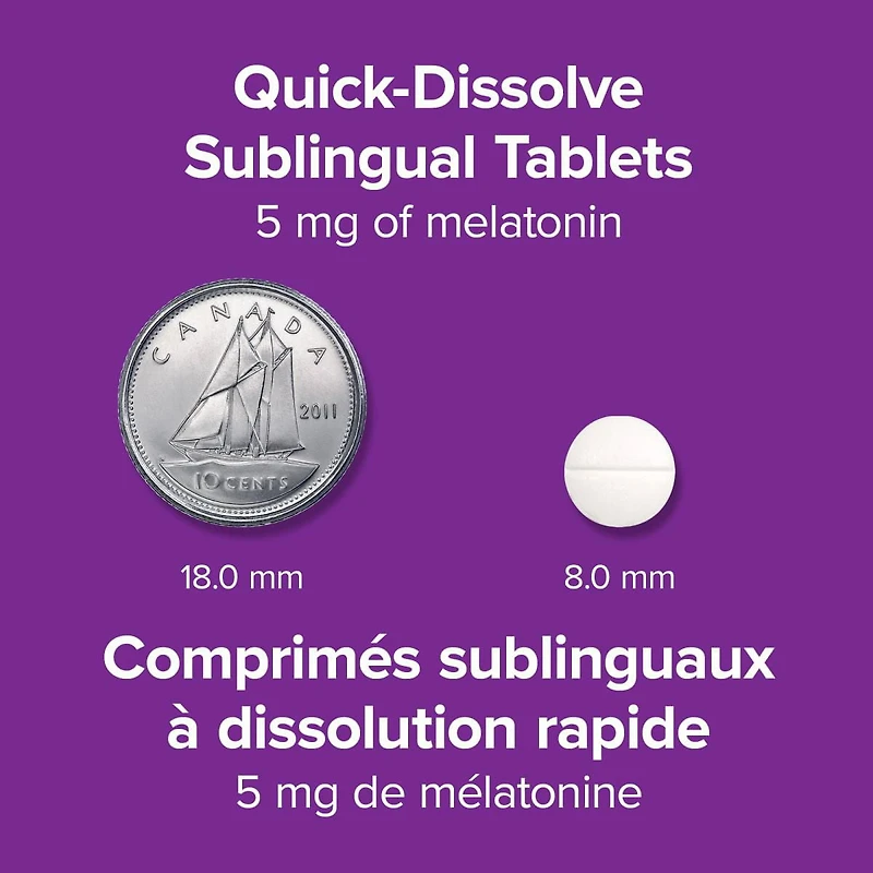 Webber Naturals Mélatonine Ultra-Fort, Dissolution Rapide, 5 mg