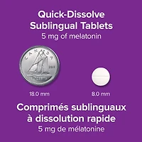 Webber Naturals Mélatonine Ultra-Fort, Dissolution Rapide, 5 mg