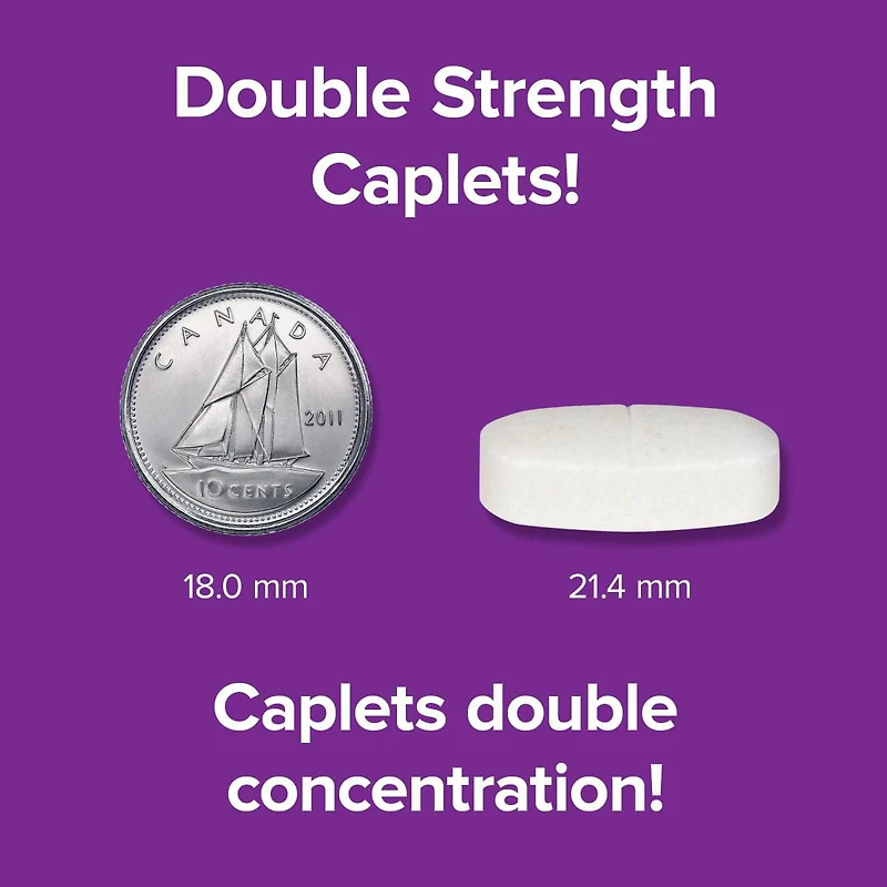 Webber Naturals Glucosamine chondroïtine MSM Double concentration,  500/400/400 mg 120 comprimés, PRIME ! 33 % de plus