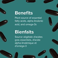 Gélules huile de lin de Webber Naturals pressées à froid Source végétale d’oméga-3 et 6, 210 gélules