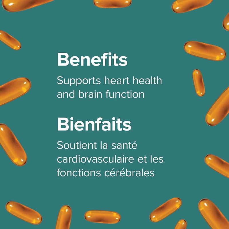 Webber Naturals® Wild Alaskan Salmon Oil 200 mg EPA/DHA , 1000 mg, Support of cardiovascular and mental health, 180 Softgels, BONUS!