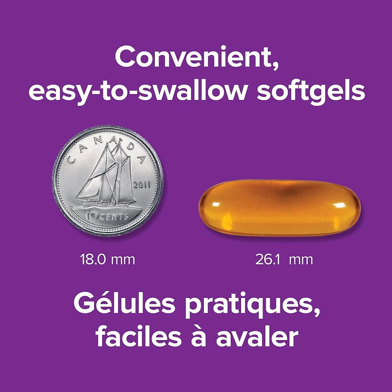 Webber Naturals Huile de Saumon Sauvage d'Alaska 200 mg AEP/ADH, 1 000 mg Santé cardiovasculaire et la santé mentale, 180 gélules. PRIME !