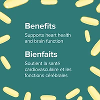 Huile de poissons et de saumon sauvage d’Alaska 300 mg AEP/ADH 1 000 mg Coeur et Cerveux, 180 gélules