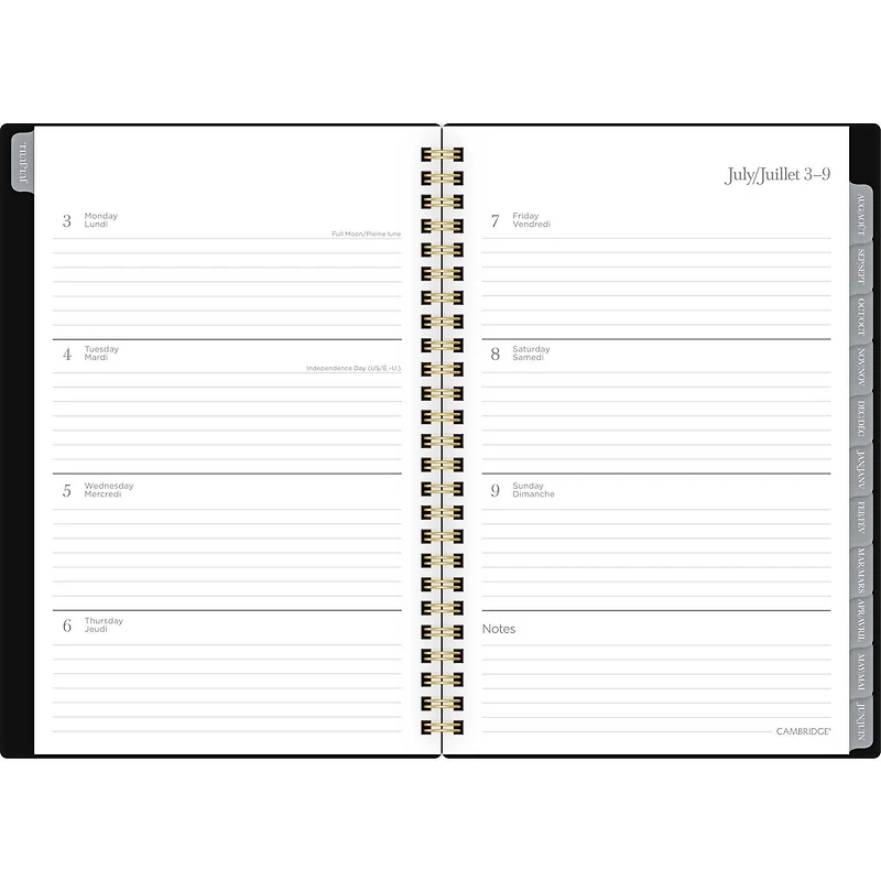 Cambridge® Emerson Small Academic 12M Weekly/Monthly Planner
