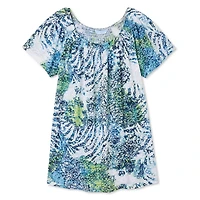 Haut à manches courtes teint par dévorage Penmans pour femmes