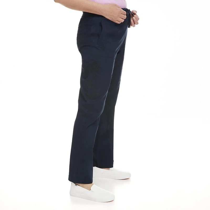Pantalon avec motif brodé de la même couleur Penmans pour femmes