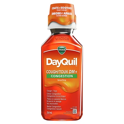 Vicks DayQuil toux, congestion, sans somnolence, toux, congestion bronchique, mucus, congestion, soulagement efficace de la toux, agrumes