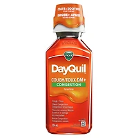 Vicks DayQuil toux, congestion, sans somnolence, toux, congestion bronchique, mucus, congestion, soulagement efficace de la toux, agrumes