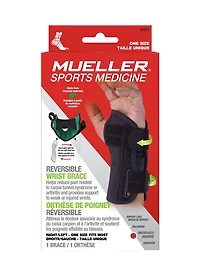 Mueller Sports Medicine Attelle de poignet réversible verte, noir, ajustable