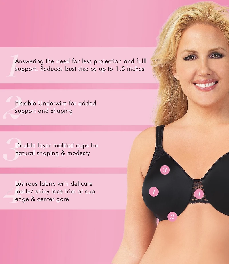 Exquisite Form #9675070 FULLY Minimizer Underwire Bra, Sizes 38C - 44DD