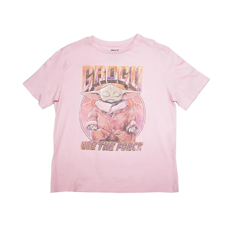 Star Wars The Mandalorian  Ladies Zen Grogu Short Sleeve T-Shirt