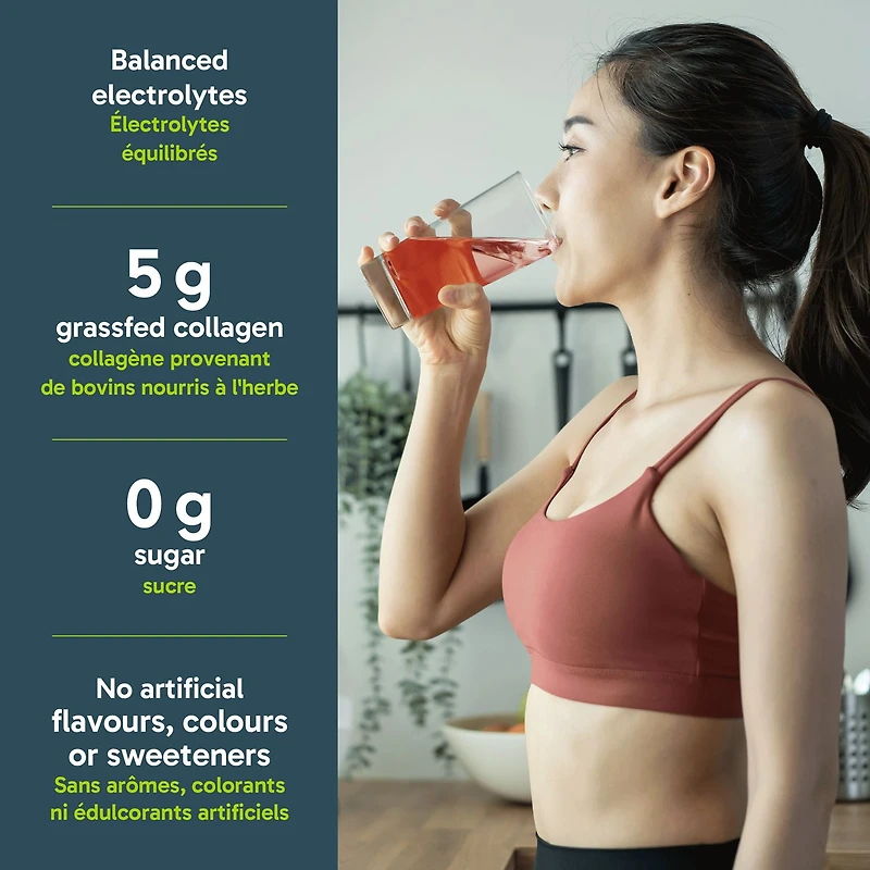 Organika Electrolytes Collagen Lemonberry 360g D'Hydratation avec des Nutriments essentials