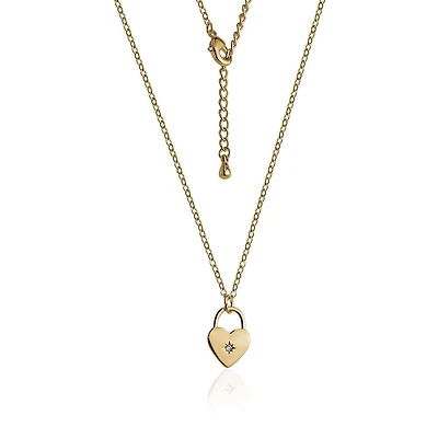 Luxury Designs Collier Love Lock plaqué or