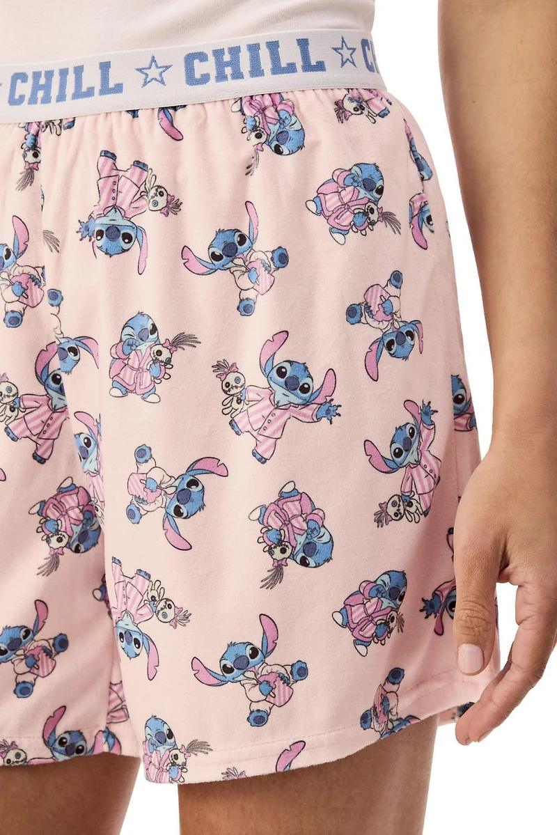 Shorts velours pour femmes Disney Stitch
