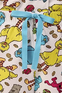 Ensemble de shorts blanc pour femmes Sesame Street