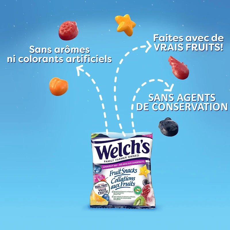 Collations aux fruits Welch’s Mélange Aux Superfruits 10ct