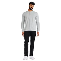T-shirt henley George pour hommes Tailles P-2XL