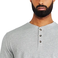 T-shirt henley George pour hommes Tailles P-2XL