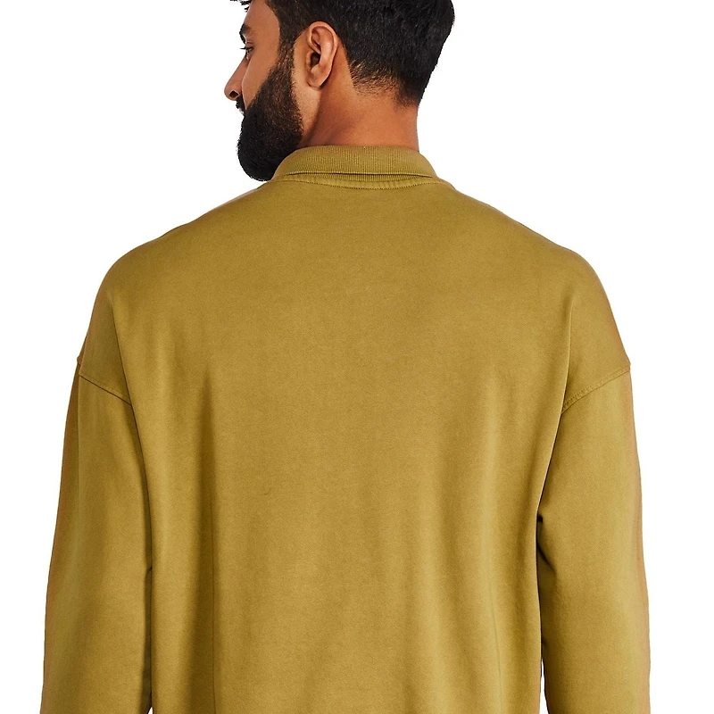 Chandail avec fermeture éclair 1/4 George pour hommes Tailles P-2XL