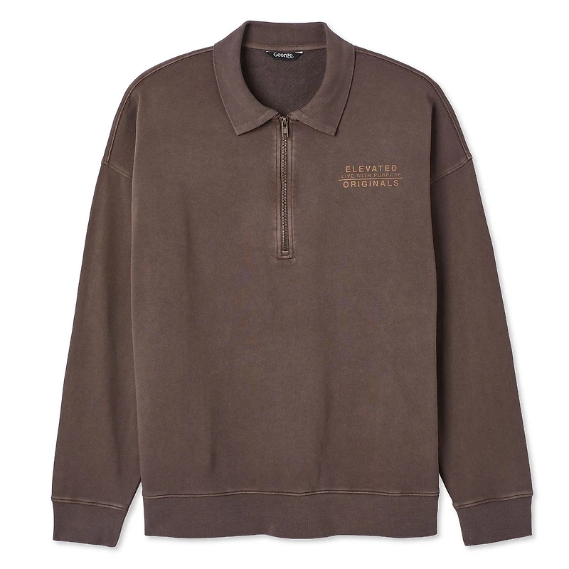 George Men's Quarter-Zip Popover, Sizes S-2XL