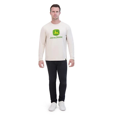 John Deere Men's Long Sleeve Jersey Core Logo Graphic Tee