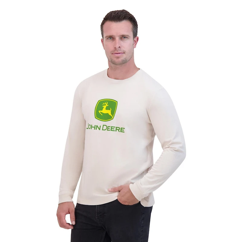 John Deere Men's Long Sleeve Jersey Core Logo Graphic Tee
