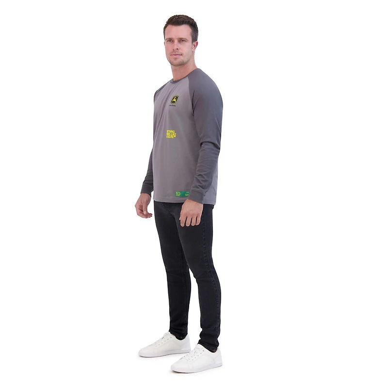 John Deere Long Sleeve Racer Raglan Graphic Tee