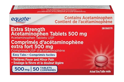 Comprimés d’acétaminophène extra fort 500 mg