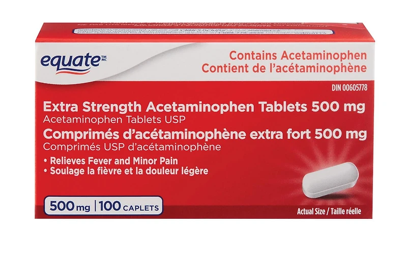 Comprimés d’acétaminophène extra fort 500 mg