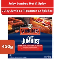 Saucisses fumées épicées et piquantes Juicy Jumbos Schneiders 450 g