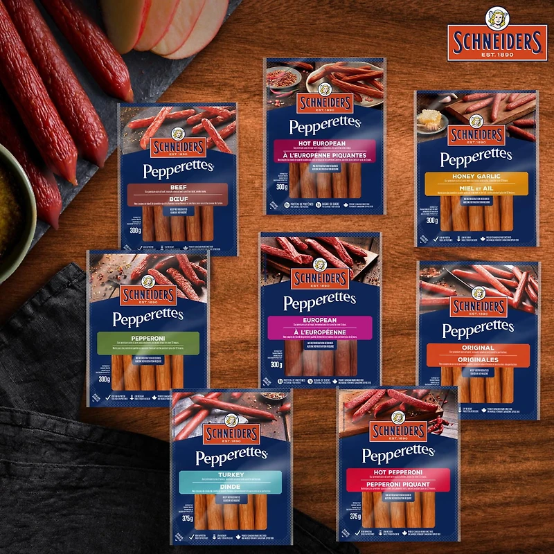 Schneiders Pepperettes Sausage Sticks Hot Pepperoni, 375 g