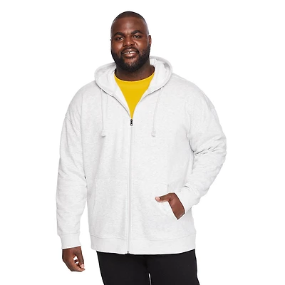 Haut à capuchon zippé sur la longueur George Plus pour hommes