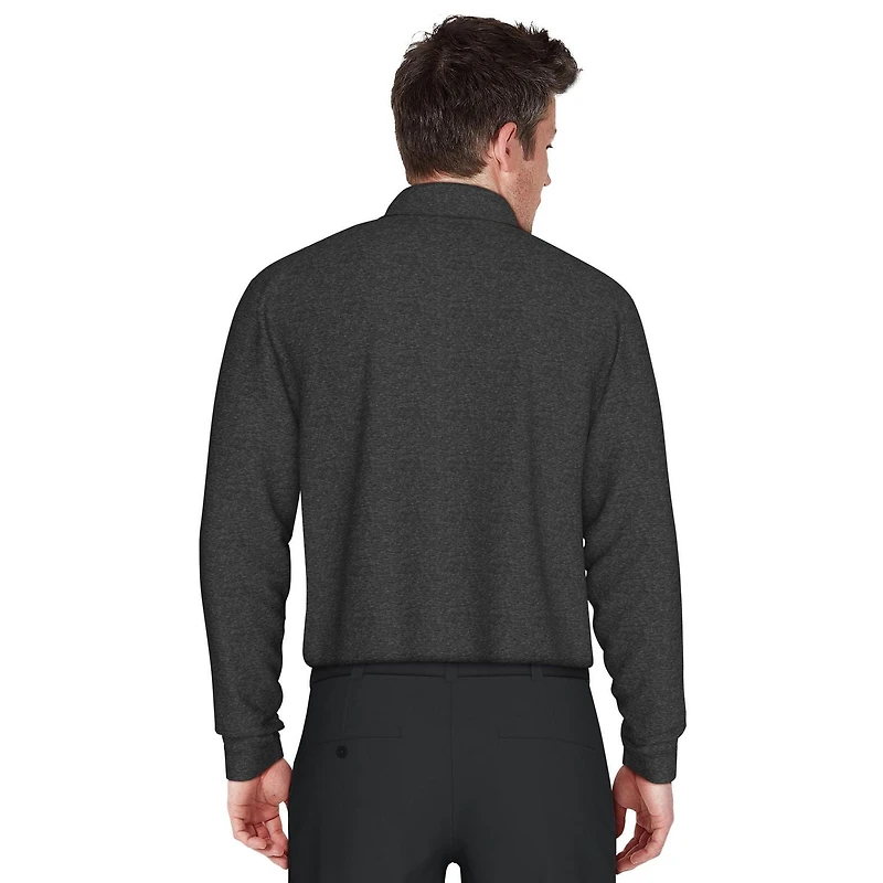 Ben Hogan Men's Feeder Stripe Long Sleeve Golf Polo Shirt