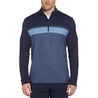 Ben Hogan Veste de golf à rayures ombrées et fermeture éclair sur la poitrine pour hommes
