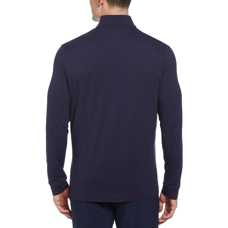 Ben Hogan Veste de golf à rayures ombrées et fermeture éclair sur la poitrine pour hommes