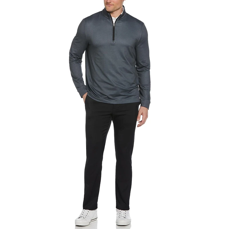 Ben Hogan Men's Mini Heather Geo Print Quarter Zip Golf Sweater, Ben Hogan Men's Golf Sweater