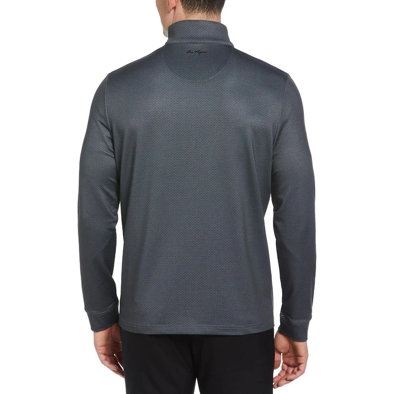 Ben Hogan Men's Mini Heather Geo Print Quarter Zip Golf Sweater, Ben Hogan Men's Golf Sweater