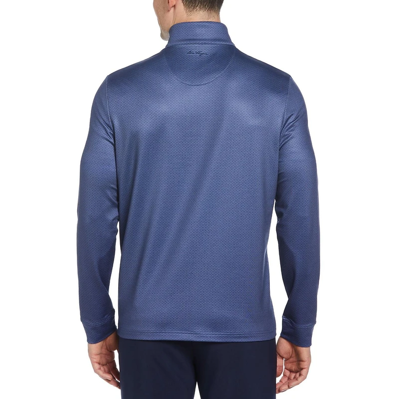 Ben Hogan Pull de golf à fermeture éclair sur un quart pour homme Mini Heather Geo Print