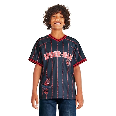 T-shirt à manches courtes Spider-Man Marvel pour garçons Tailles TP–TG